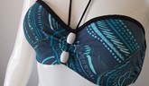 Peacock Blue Two Piece Push Up Swimsuit, Swimwear